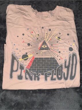 Pink Floyd Light Pink Prism Pyramid Graphic Tee